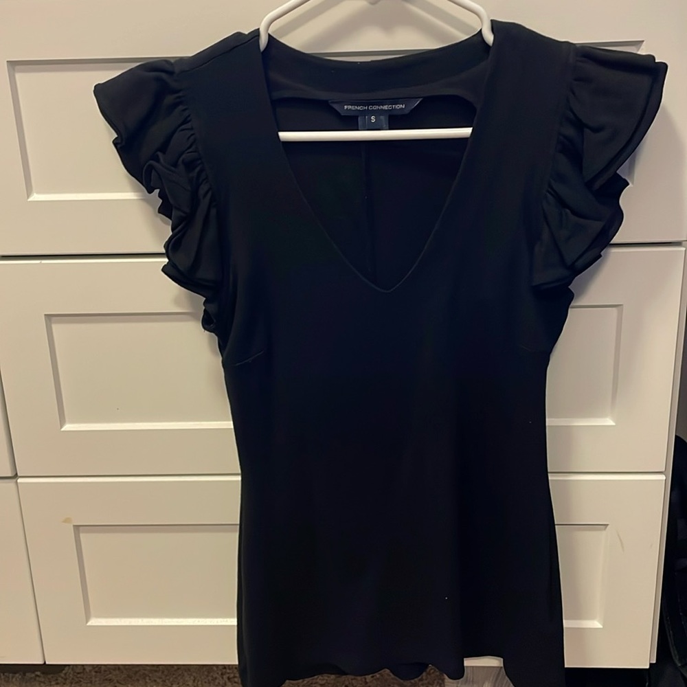 French Connection Flutter Sleeve Top